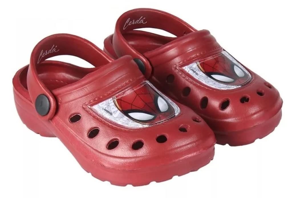 Palleon Zuecos infantiles de Spiderman | Zapatillas de estar por casa para niños | Zapatos para la playa | piscina