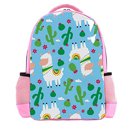 Sac à dos lama enfant motif cactus - Petit cartable garçon solide