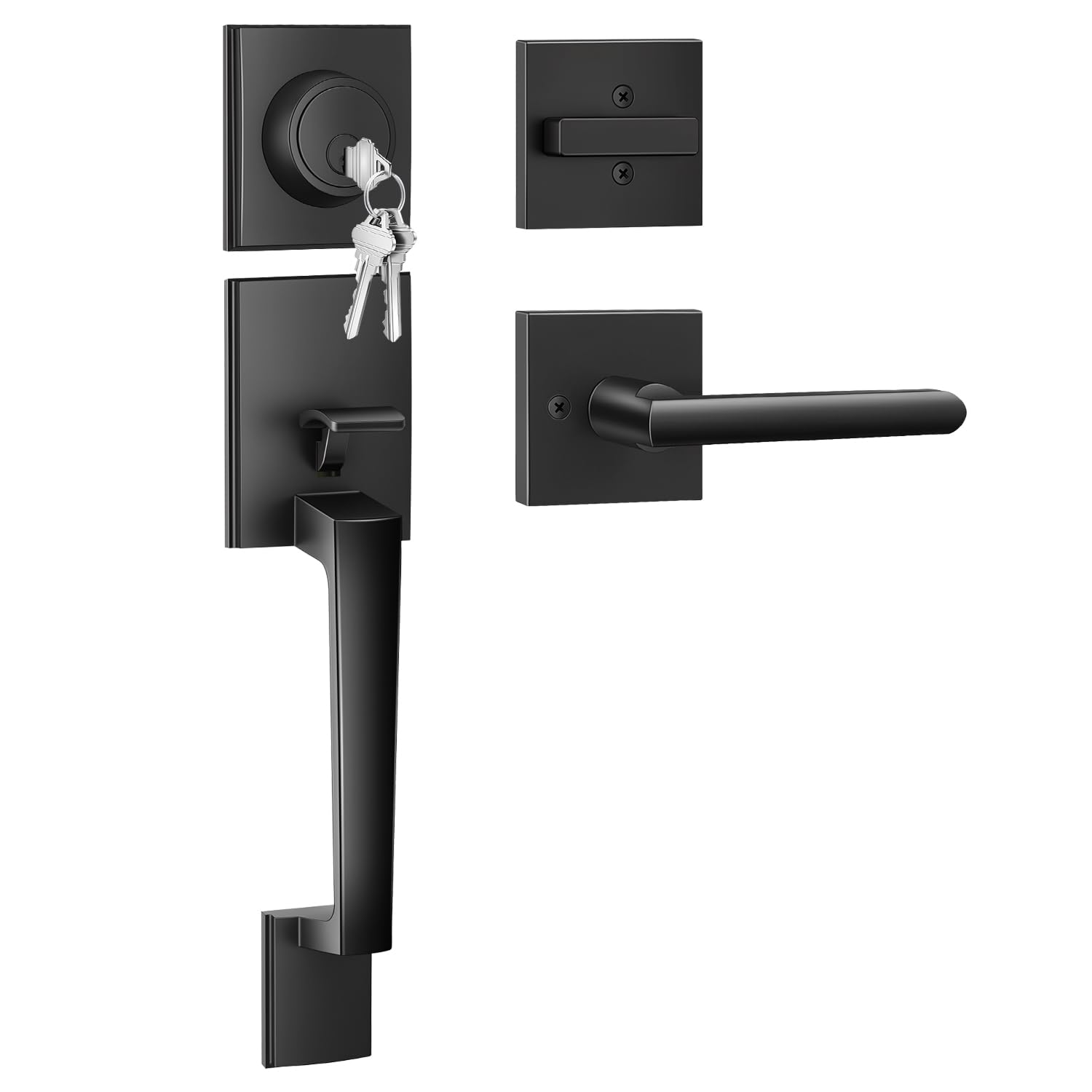 Ohuhu Front Door Lock Set Heavy Duty Reversible Lever