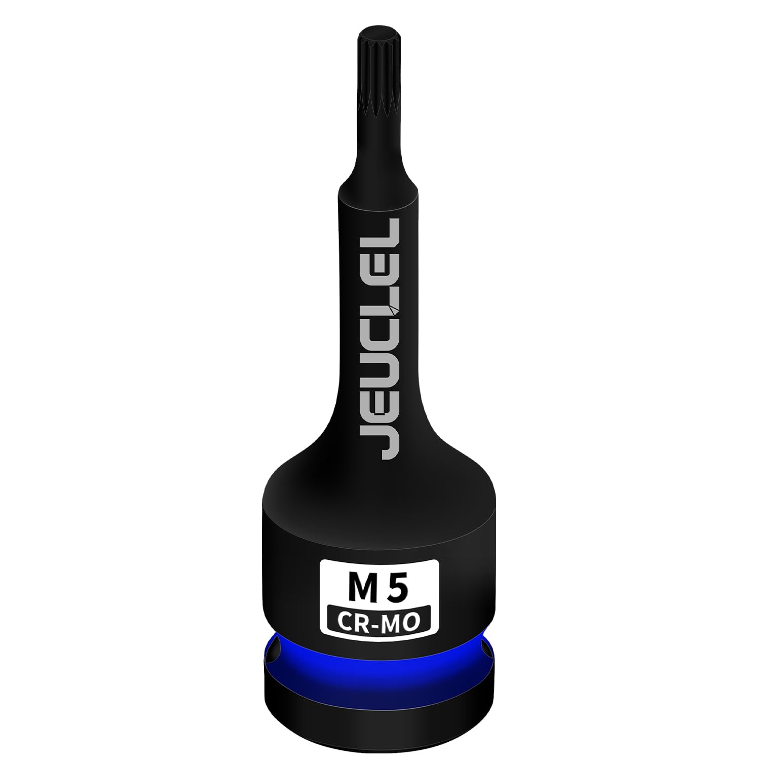 JEUCLEL M5 Triple Square Impact Spline Bit Socket, 5mm Metric 1/2-Inch Impact Drive Triple Square Socket, Cr-Mo Steel Lengthen Screwdriver Adapter Use with Drivers or Ratchets