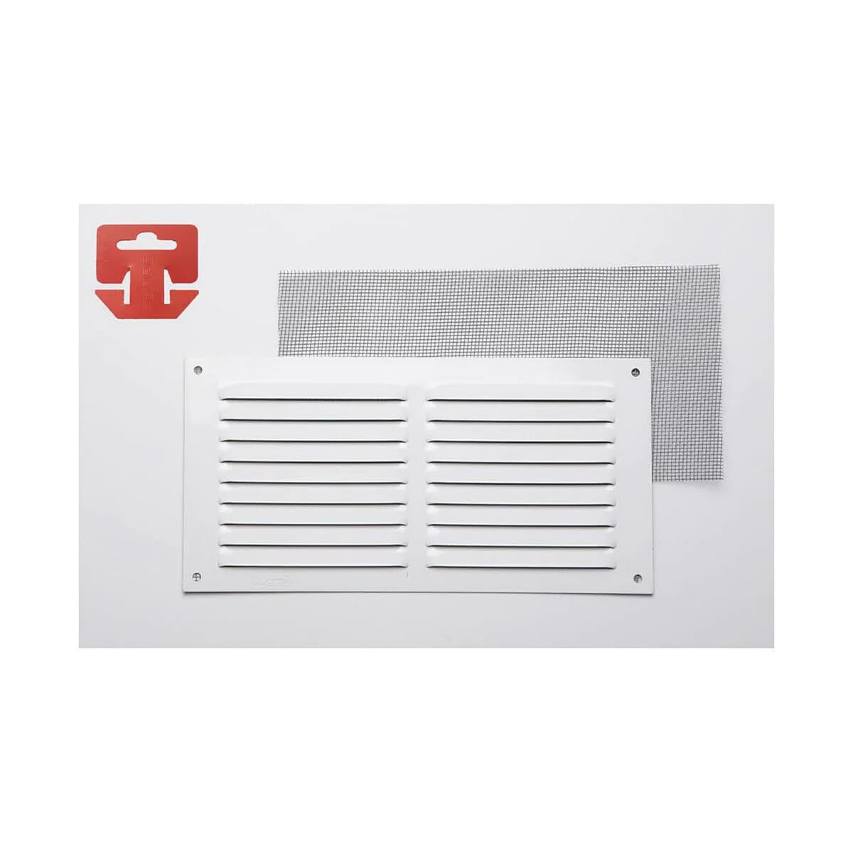 Grille C/MOSQ Alum 0.6 Lacquered White 10 x 20 (G)