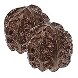 HOMOCONO 2個越南沉香木製木雕装飾品 デスクトップオーナメント 手作りフィ