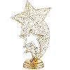 6 Gold Glitter Star Rocket Trophies - Custom Star Trophy Awards