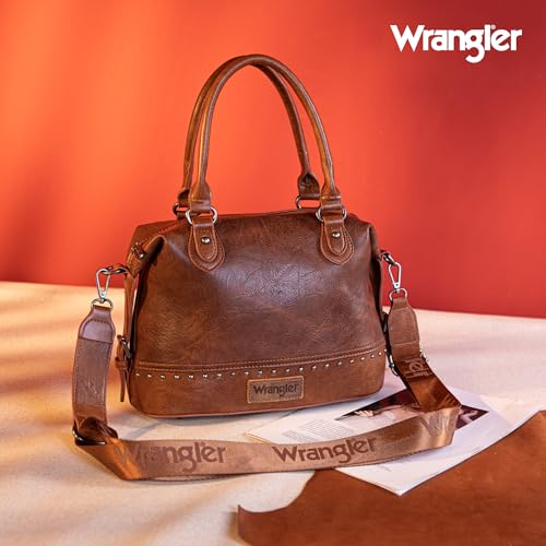 Wrangler Small Doctor Bag for Women Vintage Satchel Bag Western Handbags with Wide Strap2