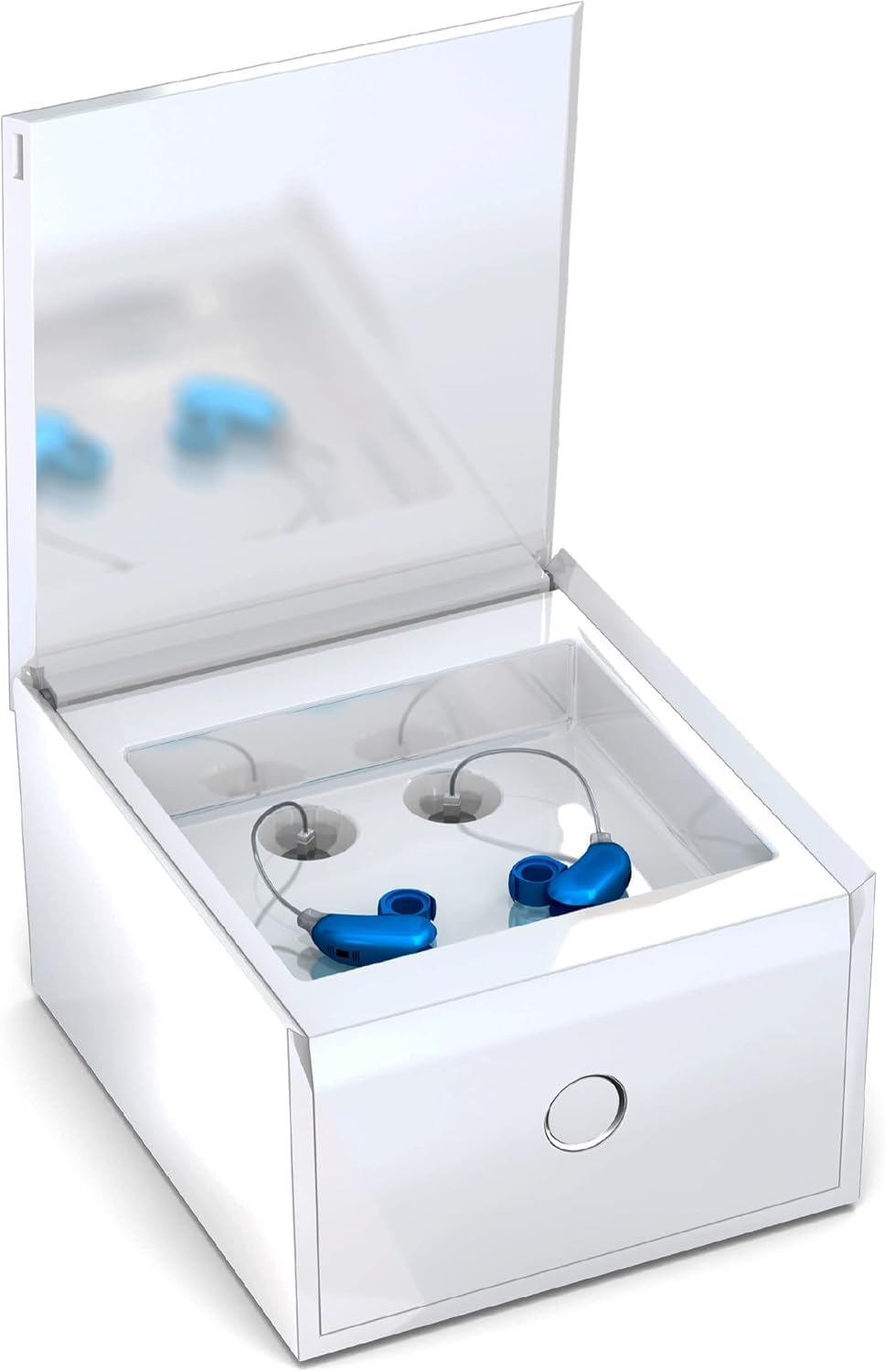 Audinell PerfectClean - Déshumidificateur et nettoyeur pour appareils auditifs - Lampe UV-C - Elimine le cérumen sur les aides auditives - Déshumidification - Recharge inclue