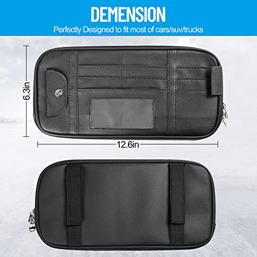 Da-byCar-Sun-Visor-OrganizerBlackAuto-Interior-Accessories-Pocket-Organizer-Registration-and-Document-Holder-Personal-Belonging-Storage-Pouch-Organizer-Interior-Accessories-Pocket