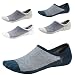 No Show Socks for Men 5Pack Non Slip Low Cut Liner Athletic Ankle Socks Cotton