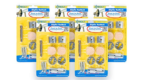 Zipbolt 13.810 Slipfix Railbolt — Staircase Handrail Post to Post Fastening Solution, Durable, Fast, and Easy Residential and Commercial Installation, New Construction and Remodels