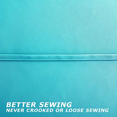 Image of Turquoise Window Curtain Panels for Living Room Set 84 Inch Length 2 Pieces Grommet Drapes Insulated Light Blocking Room Darkening Double Blackout Thermal Curtains for Bedroom 52x84 Inches Long