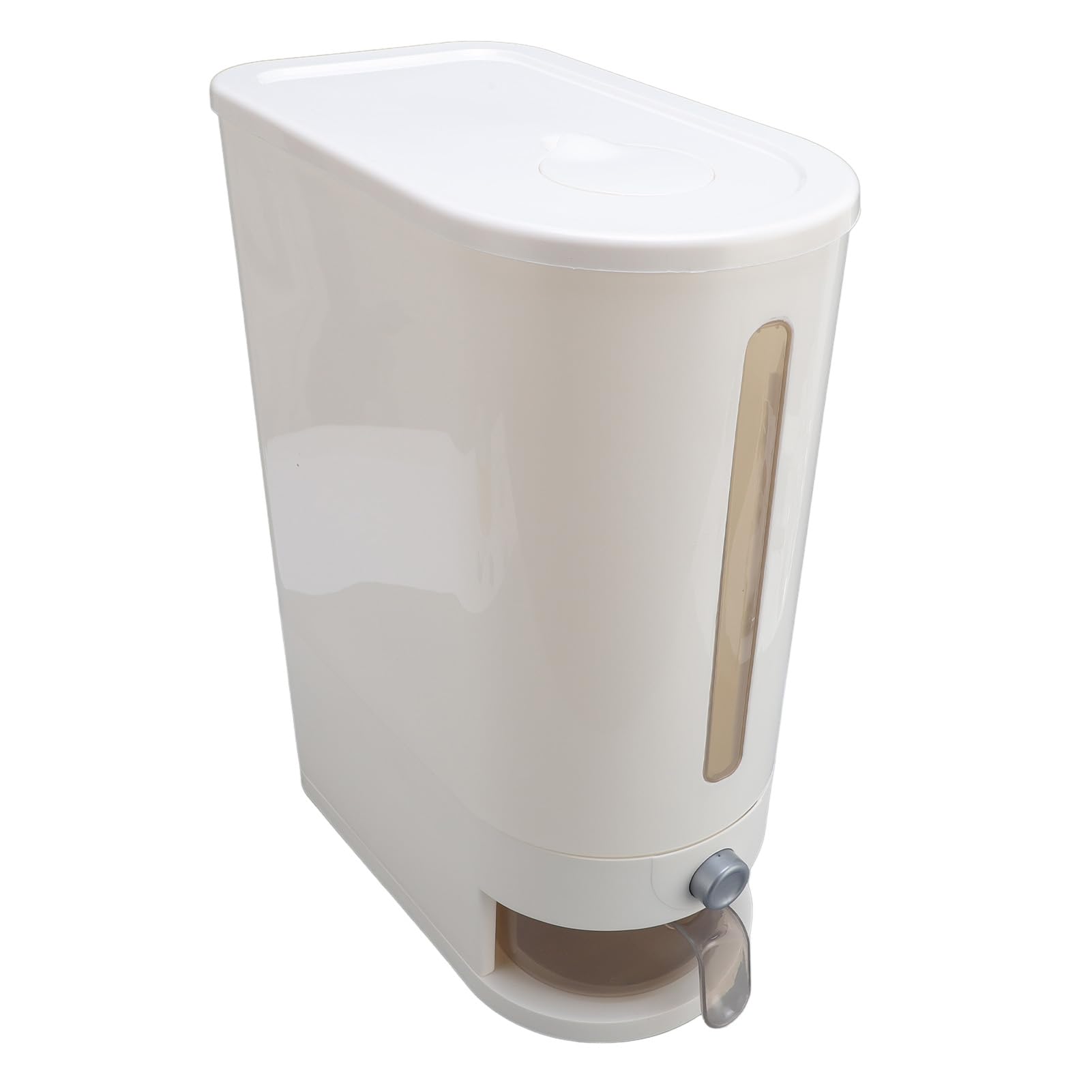 Dispensador de arroz con taza, 10 kg, polipropileno sellado para comida seca (tipo 1)