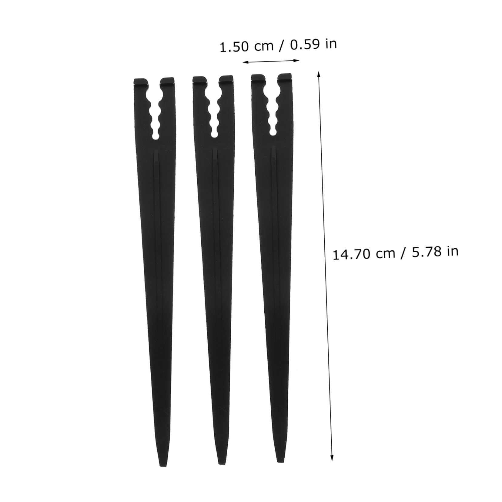 Happyyami 5 Juegos Apoyo Fuerza Drenar Poste De Riego Herramientas De Jardinería Manguera Retráctil Ampliable Estaca De Ancla De Riego Rociar Goteo Agua El Plastico Black 100 Uds * 5