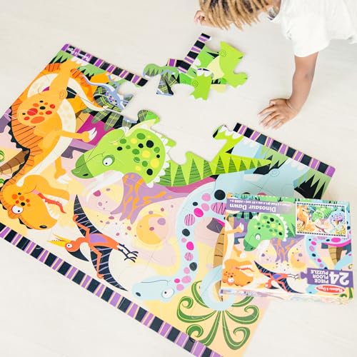 Melissa & Doug Dinosaur Dawn Jumbo Floor Puzzle (24 Pieces, 2 x 3 Feet), Jigsaw Puzzle for Preschoolers and Kids Ages 3+ - FSC Certified - image 7