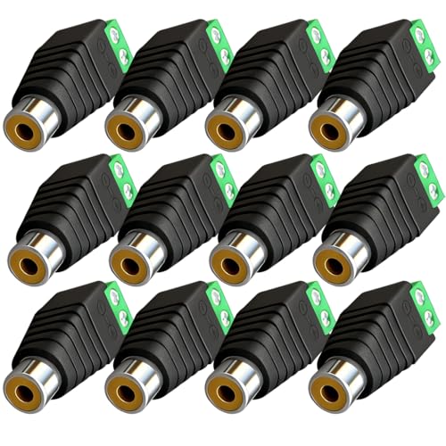 Adaptateur RCA femelle coupleur audio vidéo pour rallonge de câble TV et ampli
