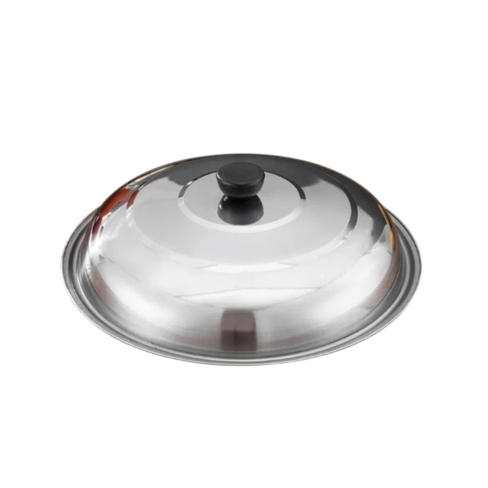 Iuvyta One Color Stainless Steel Pot Lid Stainless Steel Pot Cover Universal Cookware Parts Cooking Wok Lid With Knob Frying Pan Household(32Cm)