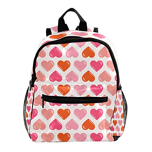 Sac à dos pour enfants 30,5 cm orange et rouge à motif amour pour voyage