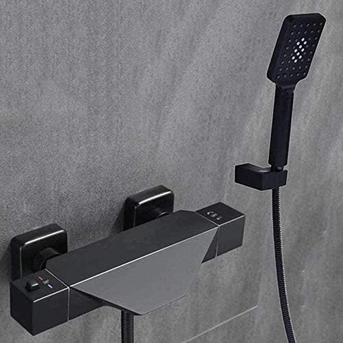 Mitigeur thermostatique baignoire et douche mural cascade avec poignée
