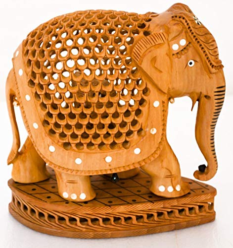 Whitewhale Jali elefantes de madera con bebé en el interior del bebé, ídolo, Feng Shui, buena suerte dignidad en todo el mundo, juego de regalo Cover