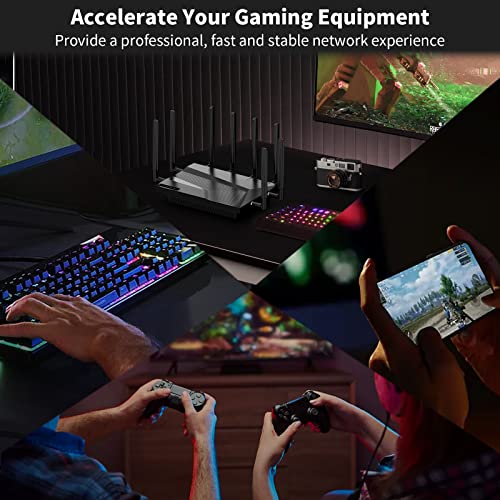 Industrial 5G Wifi 6 Ax3000 Gaming Router, Dual Band Fast Wireless Hotspot Router, Unlocked Lte Router Supports Gigabit Ethernet, Band Lock, Zerotier, Imei Change, Ttl Settings, Smart Qos #TOP5