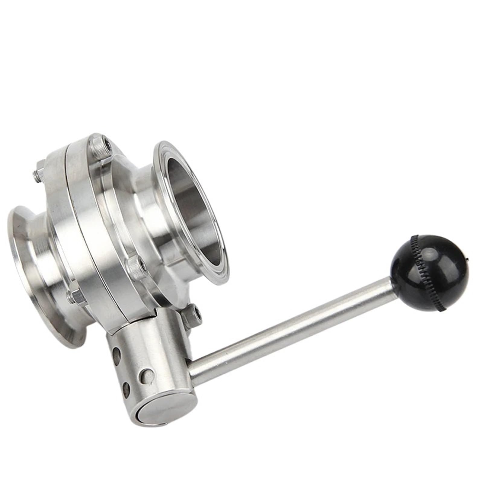 PXQCHAVLN 19/25/38/45/51/63mm Stainless Steel 304 Sanitary Butterfly Valve Tri Clamp 50.5/64/77.5mm Homebrew Beer Dairy