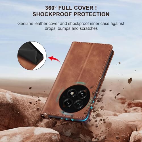 Image of Jasonyu Flip Wallet Case for OnePlus 13 5G,Brown