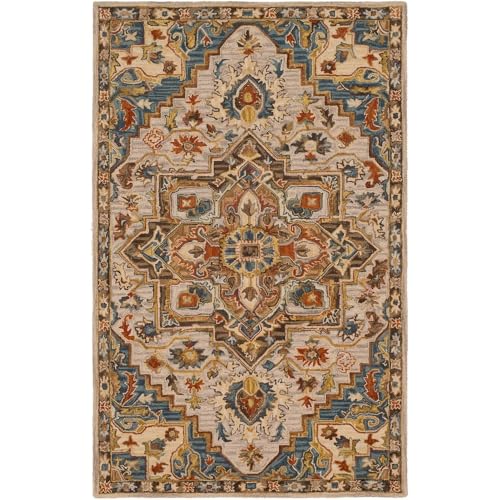 Image of Hand Tufted Premium Rug Premium Wool Carpet for Living Room Bedroom and Hall Size 12x16 Feet Color Multi
