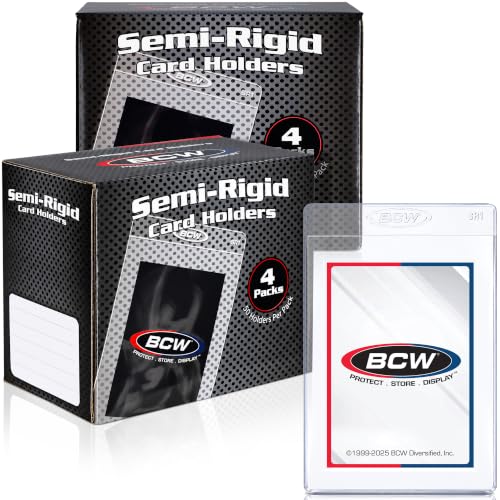 BCW Semi-Rigid Card Holder for Standard Cards Up to 35 PT, Size 1, 400 Ct