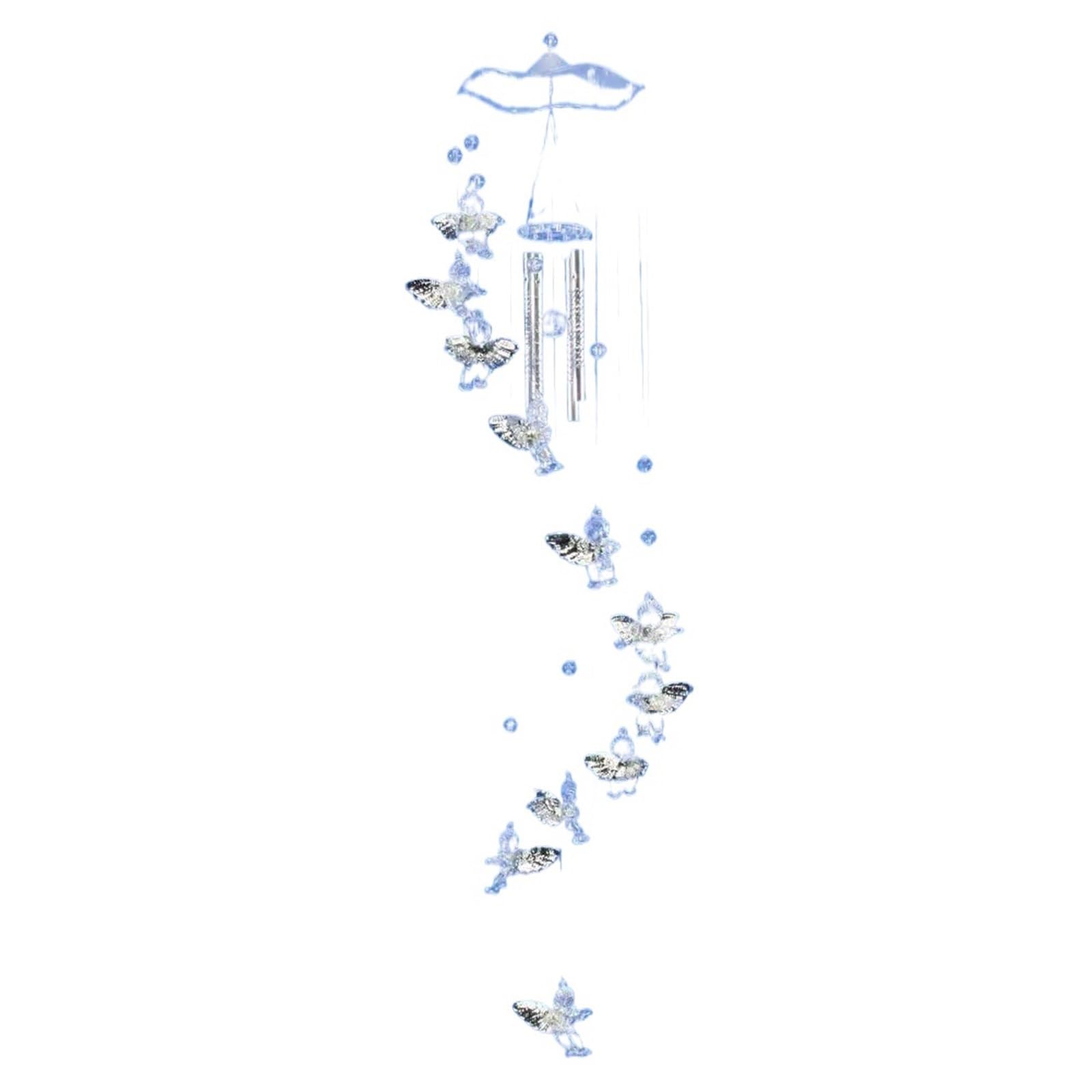 Wind Chime Butterfly Angel Wind Chimes Pendant Aluminium Alloy Hanging Bells Decor Home Living Props Swing For Balcony Outdoor