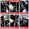 GADLANE Twin Bar Steering Wheel Lock - Car Steering Lock, Anti-Theft Device, Strong Car Security for Cars, Van & Caravan with 2 Keys (Black) #3