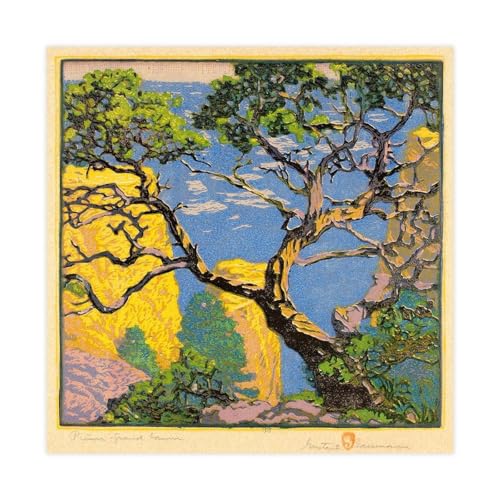 Toile Gustave Baumann Grand Canyon de haute qualite artistique finition vintage 71cm