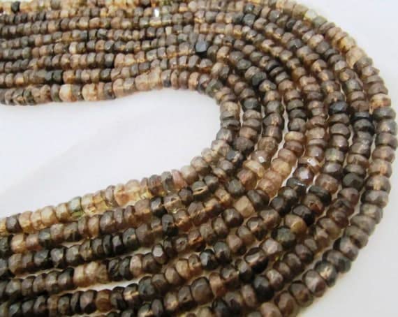 Faceted Andalusite Strands 13" fil de perles naturelles pour cadeau artisanal
