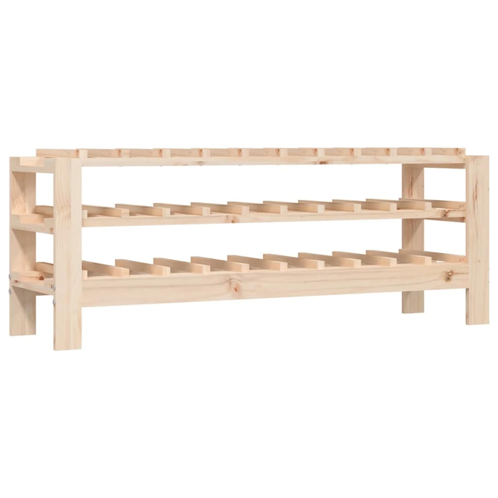 JUDYY Botellero, Botellero Vino, Botellero Cocina, Wine Rack, Estante Vino, Soporte Botellas Vino, Madera Maciza de Pino 109,5x30x42 cm