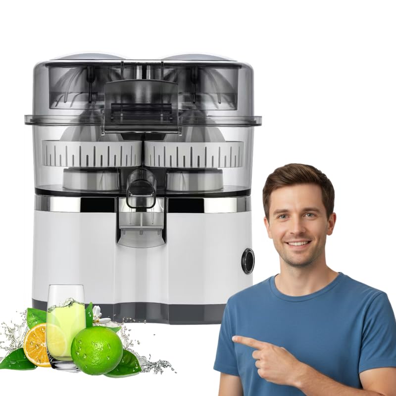 Drumstone TopRated 𝟏𝟓𝐘𝐫 𝐖𝐚𝐫𝐫𝐚𝐧𝐭𝐲 Electric Citrus Juice Maker with Copper Motor, Automatic Lifting Squeeze, Half Cut Orange Function, Anti Slip Feet, Detachable Juicer Box-image-32