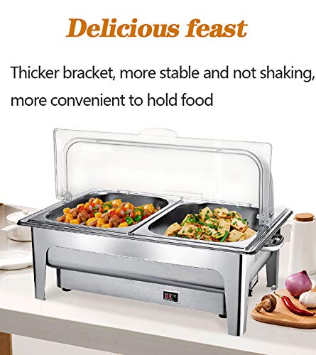MAYAOEY Chafing Dish Elektrisch, Speisenwärmer Edelstahl, Warmhaltebehälter Essen Buffetwärmer für Bankette, Hauspartys… – Bild 8