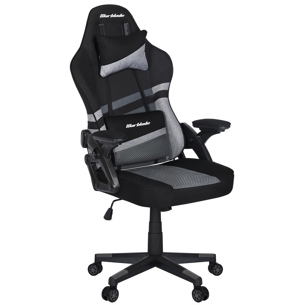T-LOVENDO.ES - Silla Gamer Gaming Profesional, Ergonómica, de Tela Transpirable y Antimanchas, Reposabrazos Abatibles. para Adultos. Altura Regulable, Giratoria.
