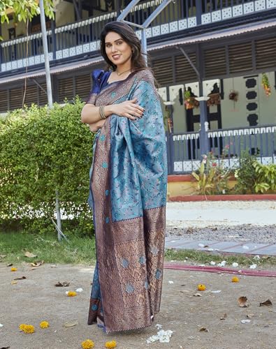 Image of Yashika Women's Banarasi Kanjivaram Art Silk Saree Set with Blouse |saree for Women | Saree | New Sari | Saree