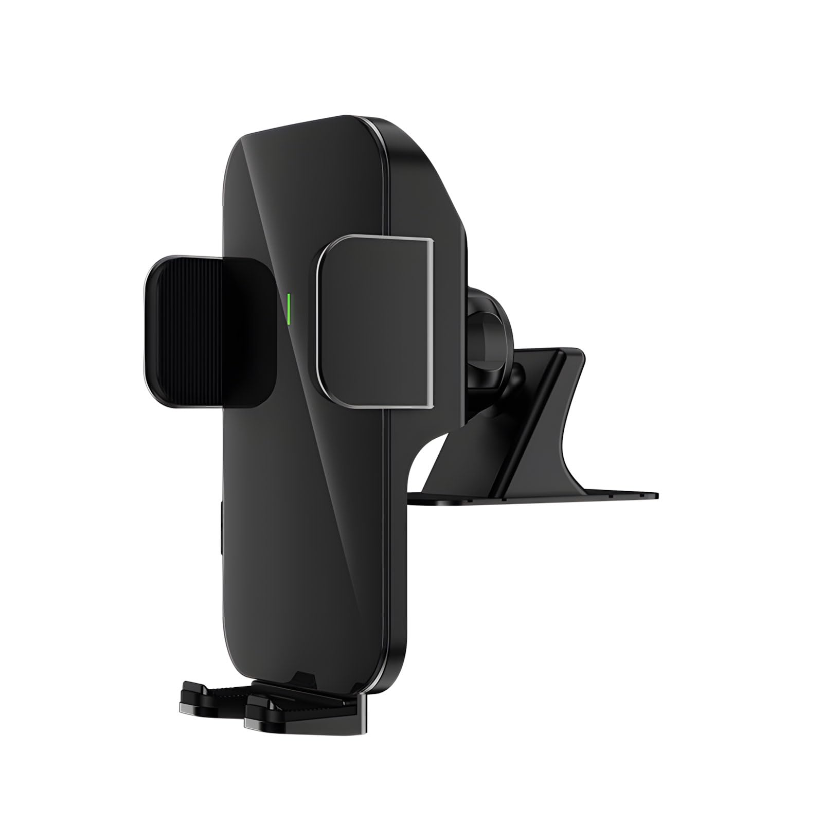 Soporte de teléfono de carga solar con abrazadera automática para vehículos con batería de 300 mAh y parte inferior antideslizante, soporte solar para teléfono