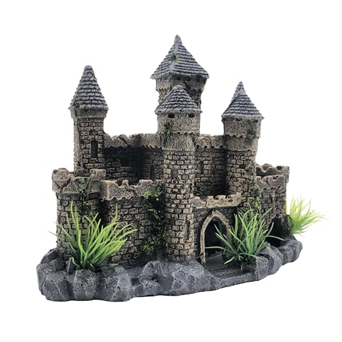 M2cbridge Aquarium Decor Castle Shipwreck Ornament Underwater Landscape(Mountain Castle) - Image 3