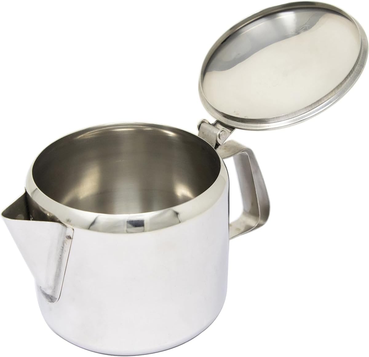 Stainless Steel 48oz Tea Pot - Coffee Kitchen Flip Lid Handle Restaurant Hotel | Silver Steel Teapot Suitable for Restaurants, Conference Rooms, Living Room