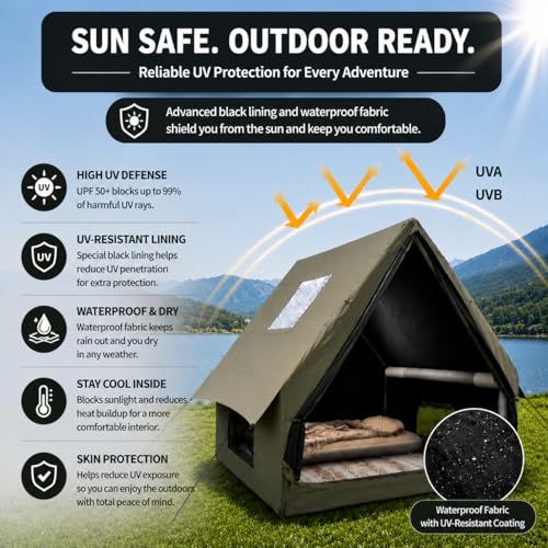 Carpa inflable Qeroo para 1-2 personas, resistente UV y agua miniatura 5