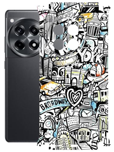 Image of AtOdds - Full Body Back Screen Guard Protector Film - Lamination Wrap Skin Sticker Compatible with ONEPLUS 12R (5G) | Scratchproof Matte Finish (Graffiti 26)