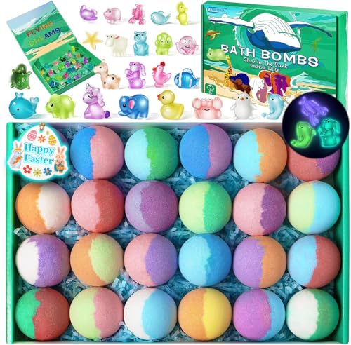 Bath Bombs for Kids with Toys Inside - 24 Pack Kid Bath...