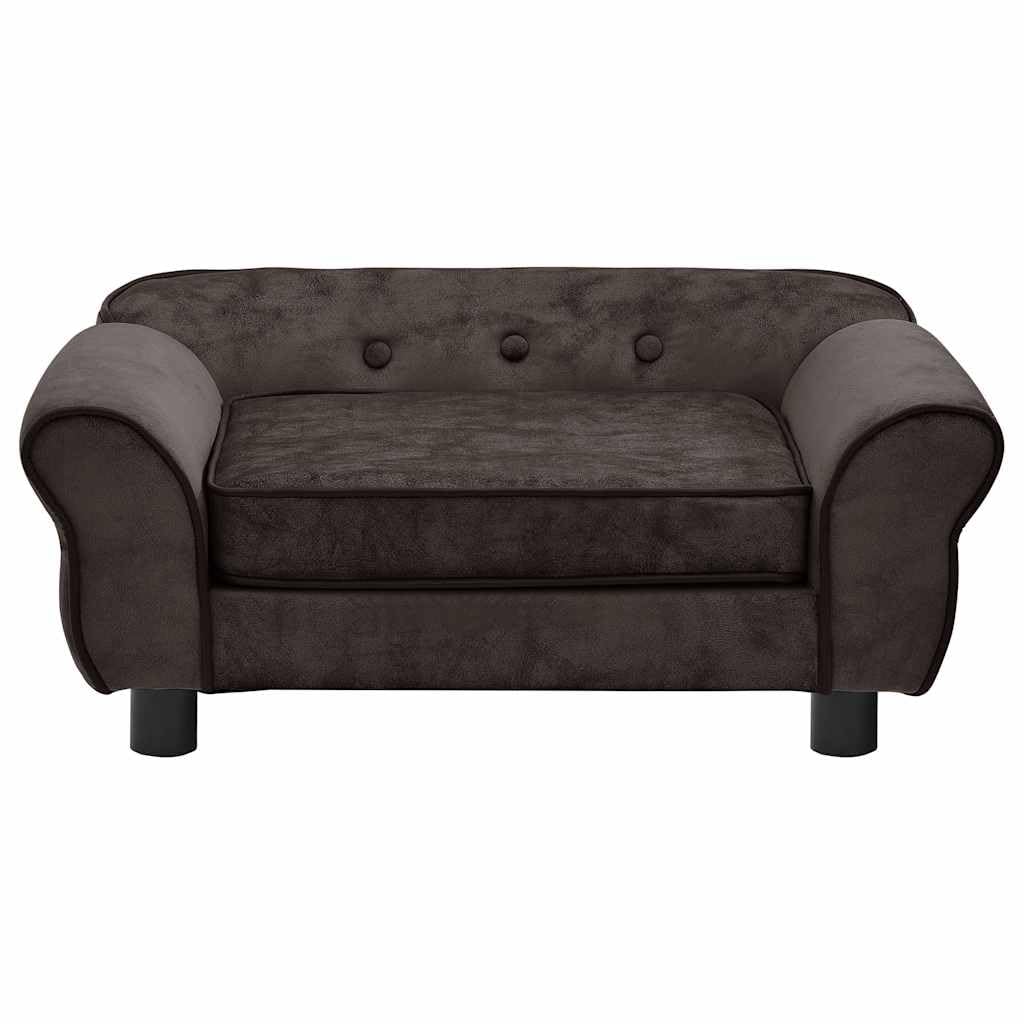 vidaXL Canapé pour Chien Marron 72x45x30 cm Peluche Sofa pour Chat Animaux