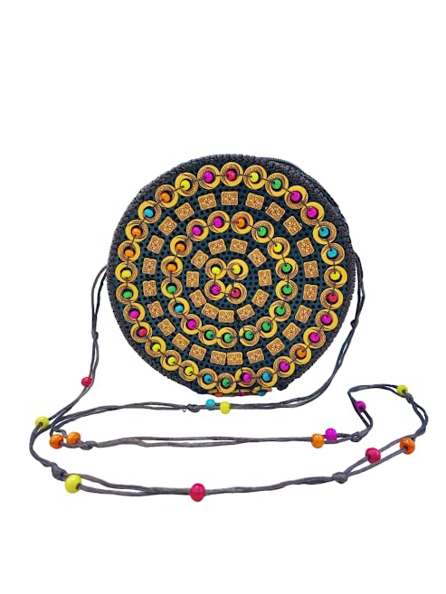 Cottage Handicraft Coconut Shell Beaded Sling bag for Women | Crossbody Long Strap Purse | Handmade Natural Style| Hanging Purse (05) (B0DF2RXZD8) Amazon Price History, Amazon Price Tracker