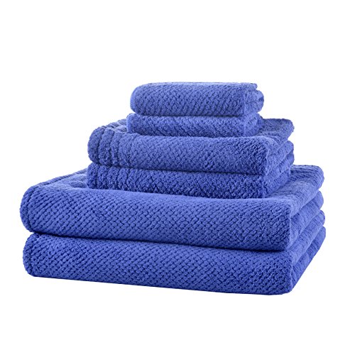 Luckiss Super Soft Premium Family Microfiber Bath Towel Set Quick Dry Ultra Absorbent 2 Large Bath Towels For Bathroom And Beach, 2 Hand Towels, 2 Face Towels（6 Pack） #TOP4