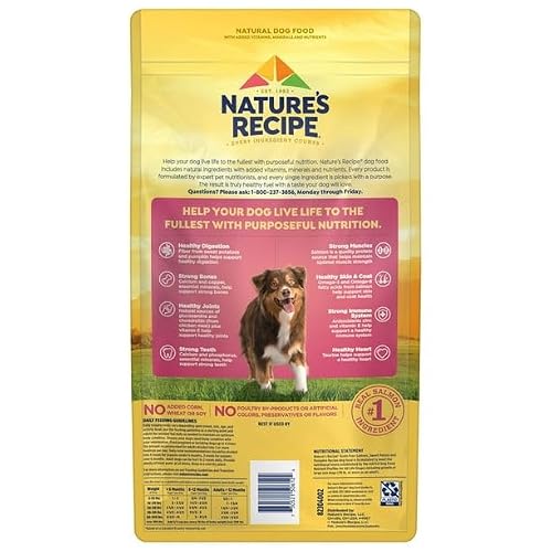 Grain Free Salmon, Sweet Potato & Pumpkin Recipe Dry Dog Food, 4 Lb. Bag, with Added Vitamins, Minerals and Nutrients, No Poultry by-Products