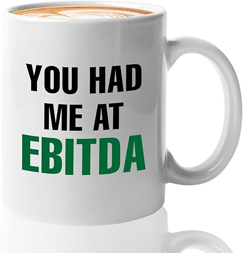 Miniatura 1 de Bubble Hugs Taza de café contable de 11 oz, color blanco - You had me at Ebitda - Contabilidad hoja de cálculo Administración de trabajo Financiero