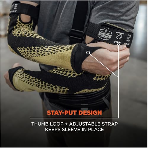 Image of Ergodyne Unisex Proflex 7951 Cut-resistant Protective Arm Sleeves - Ansi /Isea 105-2016 A5, En 388: 2x4xf, Heat Resistant