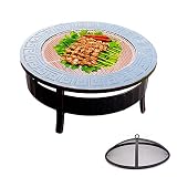 [Caja fuerte de la moda] Este calentador de fuego al aire libre es elegante y sofisticado hecho de diseño simple y elegante. El fuego cuenta con una malla de seguridad de metal que mantiene todos los escombros y brasas dentro del tazón, lo que lo hace más seguro que las hogueras abiertas tradicionales ..