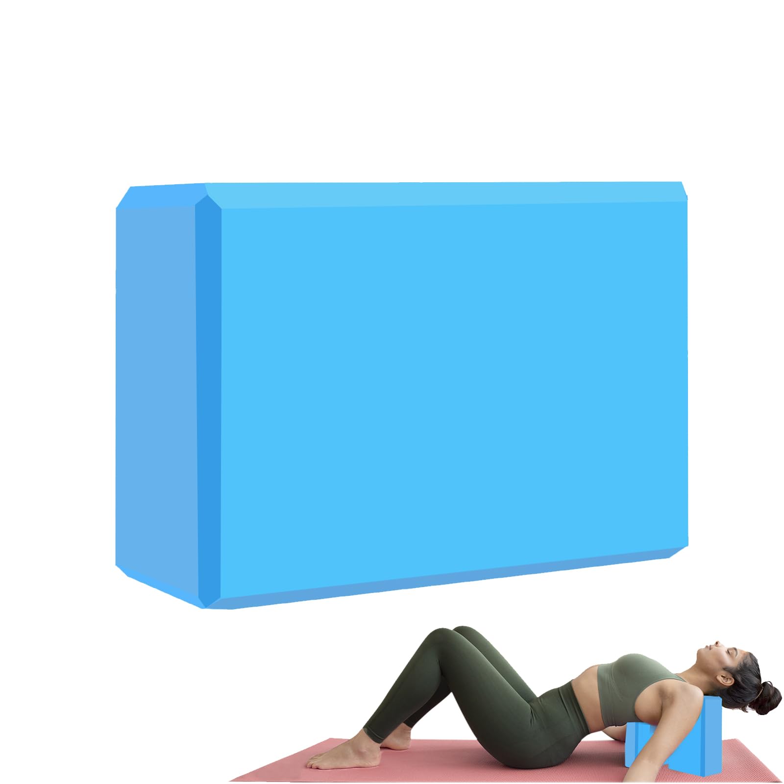 Yoga Block - Supportive Latex-Free Eva Foam - Soft Non-Slip Surface with Beveled Edges for Yoga, Pilates, Meditation - Yoga Accessories for Stability, Balance, Deepen Stretches
