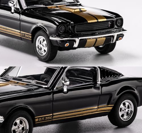 Image of Jada Majorette Collection - 1965 Shelby GT 350 1:64 Die-Cast Model Car with Rubber Tires & Display Case, for Collectors & Adults